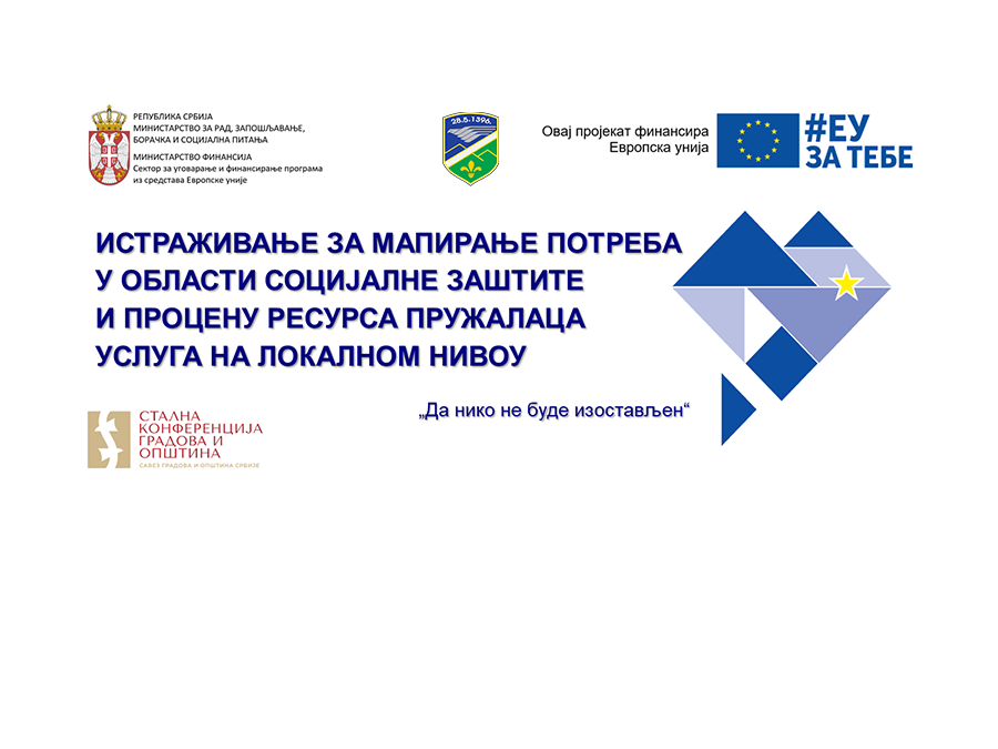 ISTRAŽIVANјE ZA MAPIRANјE POTREBA  U OBLASTI SOCIJALNE ZAŠTITE I  PROCENU RESURSA PRUŽALACA USLUGA NA LOKALNOM NIVOU